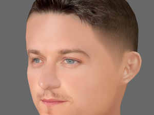 James McAvoy Head - Low poly head for game 3D 모델
