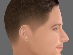 James McAvoy Head - Low poly head for game 3D 모델