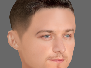 James McAvoy Head - Low poly head for game 3D 모델