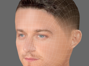 James McAvoy Head - Low poly head for game 3D 모델