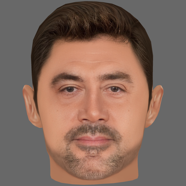 Javier Bardem Head - Low poly head for game 3D 模型 .c4d .max .obj .3ds .fbx .stl .blend 