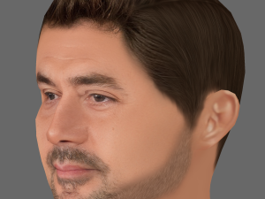 Javier Bardem Head - Low poly head for game 3D 模型