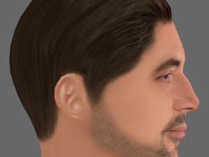 Javier Bardem Head - Low poly head for game 3D 模型