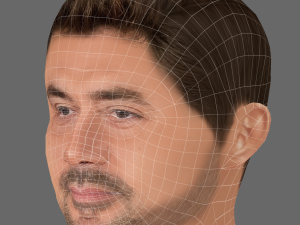 Javier Bardem Head - Low poly head for game 3D 模型