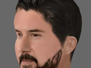 Keanu Reeves Head - Low poly head for game 3D Модель