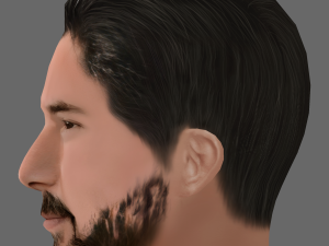 Keanu Reeves Head - Low poly head for game 3D Модель