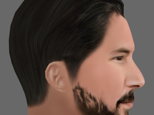 Keanu Reeves Head - Low poly head for game 3D Модель