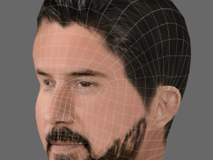 Keanu Reeves Head - Low poly head for game 3D Модель