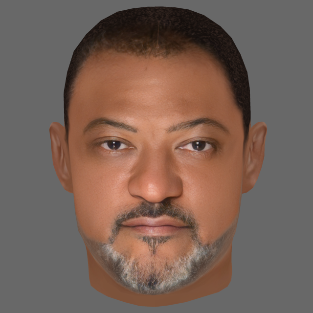 Laurence Fishburne Head - Low poly head for game 3D Model .c4d .max .obj .3ds .fbx .stl .blend 