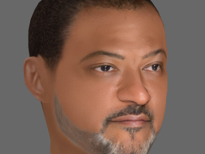 Laurence Fishburne Head - Low poly head for game 3D Model
