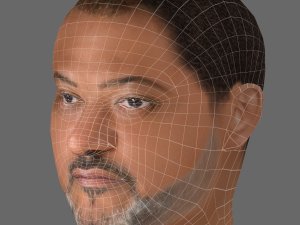 Laurence Fishburne Head - Low poly head for game 3D Model