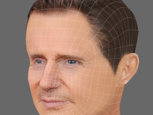 Liam Neeson Head - Low poly head for game 3D Model
