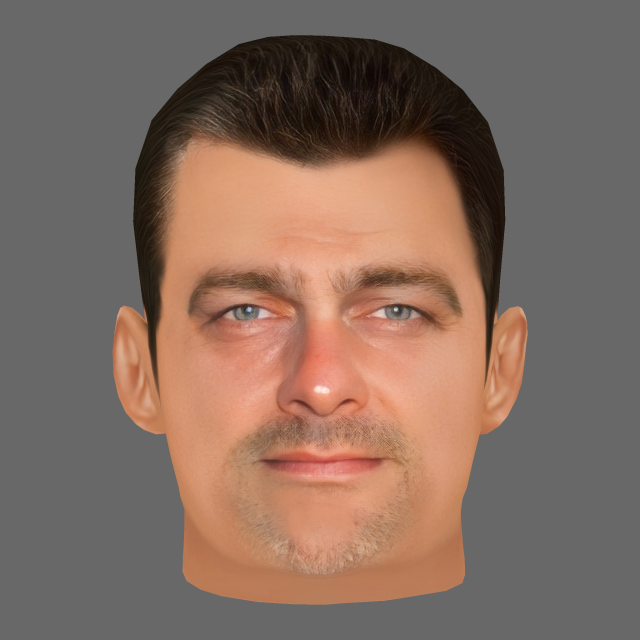 Ray Stevenson Head - Low poly head for game Modelo 3D .c4d .max .obj .3ds .fbx .stl .blend 