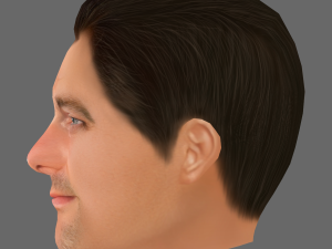 Ray Stevenson Head - Low poly head for game Modelo 3D
