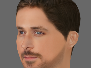Ryan Gosling Head - Low poly head for game 3D Model