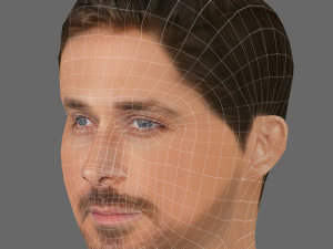 Ryan Gosling Head - Low poly head for game 3D Model