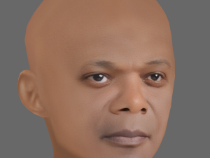 Samuel L Jackson Head - Low poly head for game 3D Model