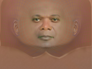 Samuel L Jackson Head - Low poly head for game 3D Model
