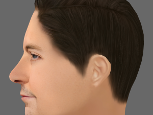 Tobey Maguire Head - Low poly head for game Model 3D