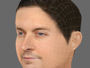 Tobey Maguire Head - Low poly head for game Model 3D
