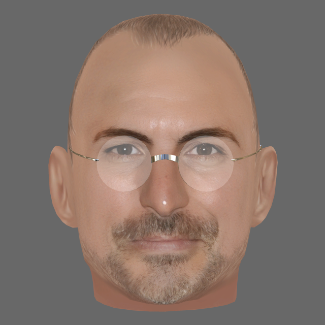 Steve Job Head - Low poly head for game Modèle 3D .c4d .max .obj .3ds .fbx .stl .blend 