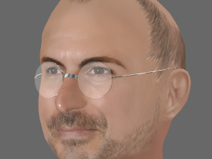 Steve Job Head - Low poly head for game Modèle 3D