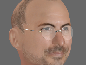 Steve Job Head - Low poly head for game Modèle 3D