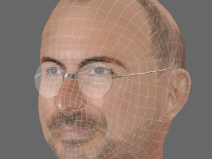 Steve Job Head - Low poly head for game Modèle 3D