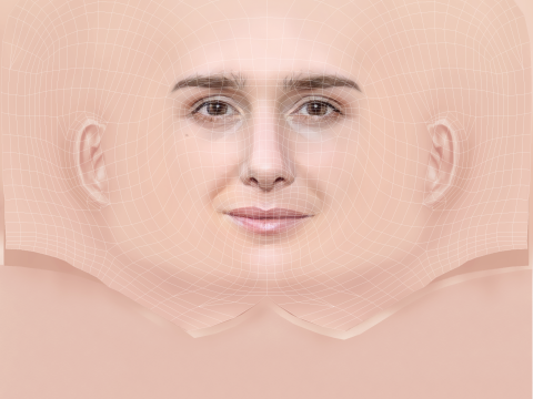 Addison Timlin Head - No Hair - Low poly head for game 3D Модель