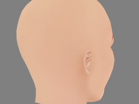 Adria Arjona Head - No Hair - Low poly head for game 3D Модель