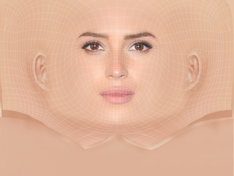 Adria Arjona Head - No Hair - Low poly head for game 3D Модель