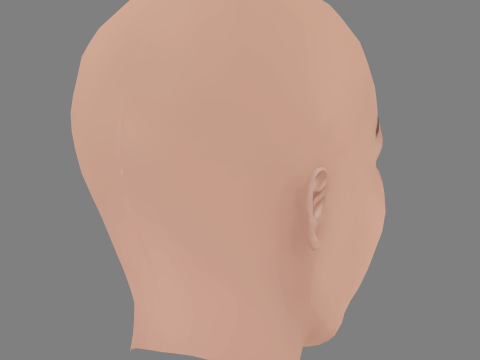 Aimee Teegarden Head - No Hair - Low poly head for game 3D Model