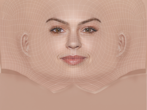 Aimee Teegarden Head - No Hair - Low poly head for game 3D Model