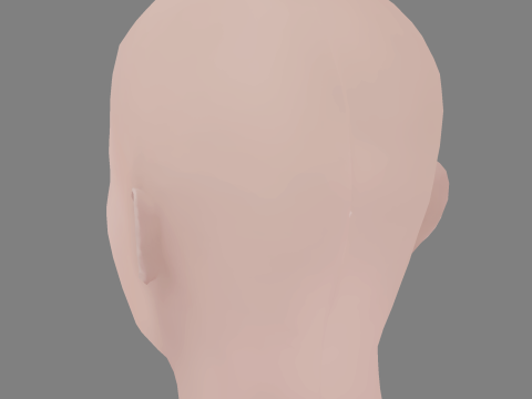 Aislinn Paul Head - No Hair - Low poly head for game 3D 모델