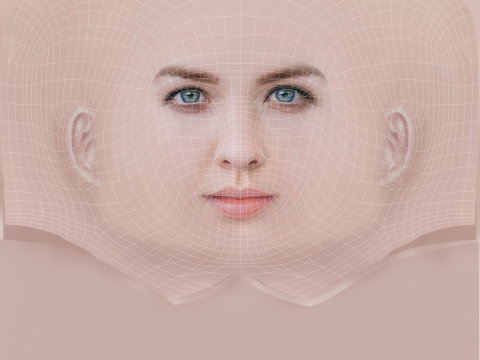 Aislinn Paul Head - No Hair - Low poly head for game 3D 모델