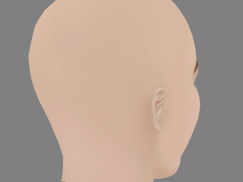 Alba Baptista Head - No Hair - Low poly head for game Modelo 3D