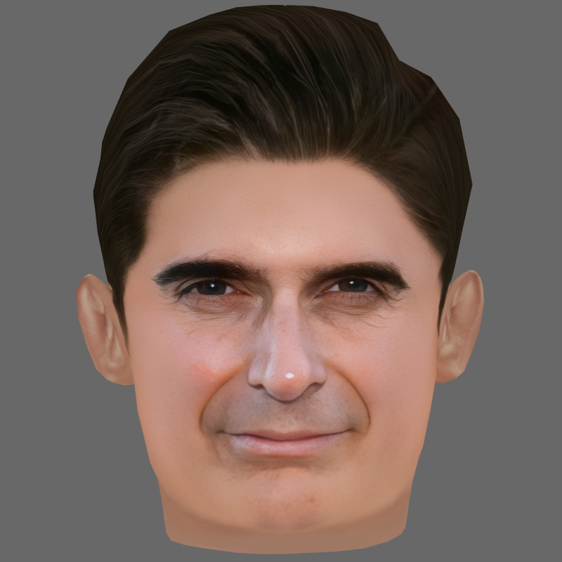 David Copperfield Head - Low poly head for game 3D मॉडल .c4d .max .obj .3ds .fbx .stl .blend 