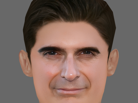 David Copperfield Head - Low poly head for game 3D Model