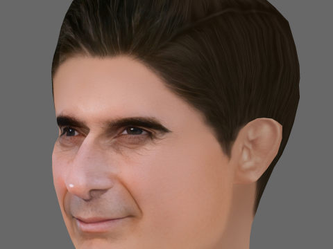 David Copperfield Head - Low poly head for game 3D मॉडल