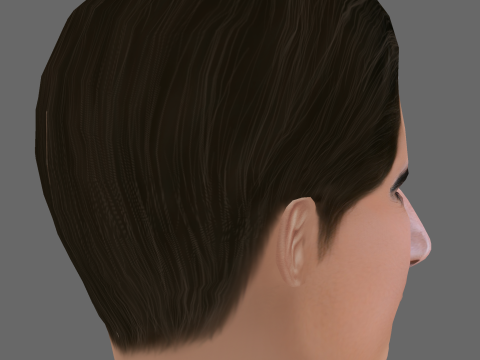 David Copperfield Head - Low poly head for game 3D मॉडल