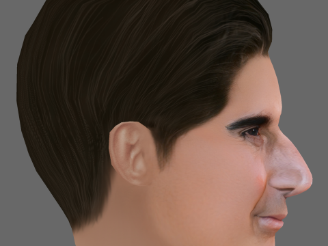 David Copperfield Head - Low poly head for game 3D मॉडल