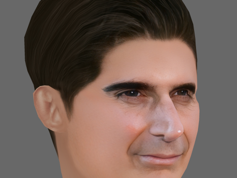 David Copperfield Head - Low poly head for game 3D मॉडल