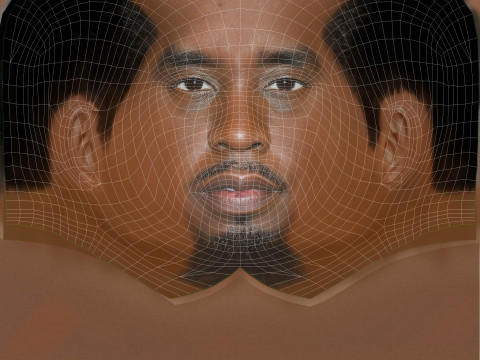 Puff Diddy Head - Low poly head for game Modello 3D