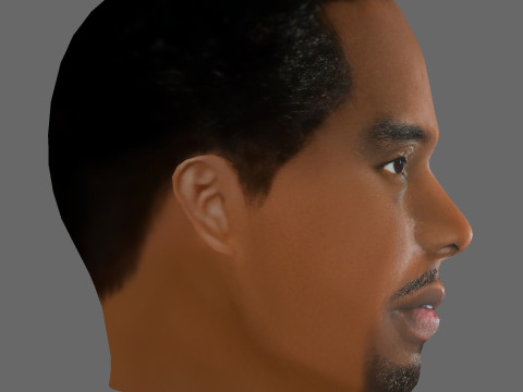 Puff Diddy Head - Low poly head for game Modello 3D
