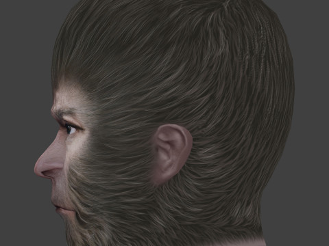 Black Myth Wukong Head - Low Poly Model 3D