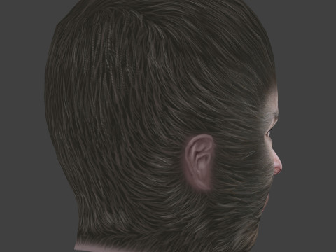 Black Myth Wukong Head - Low Poly Model 3D