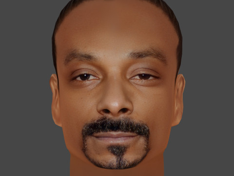 Snoop Dogg Head - Low Poly 3D Model