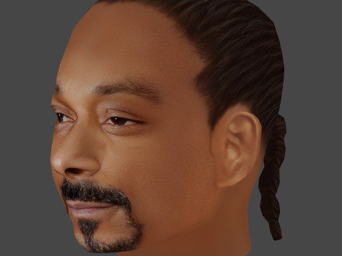 Snoop Dogg Head - Low Poly Modèle 3D