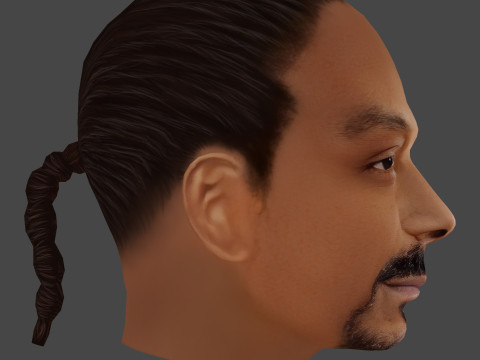 Snoop Dogg Head - Low Poly Modèle 3D