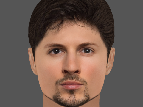 Pavel Durov Head - Low poly head for game 3D Model